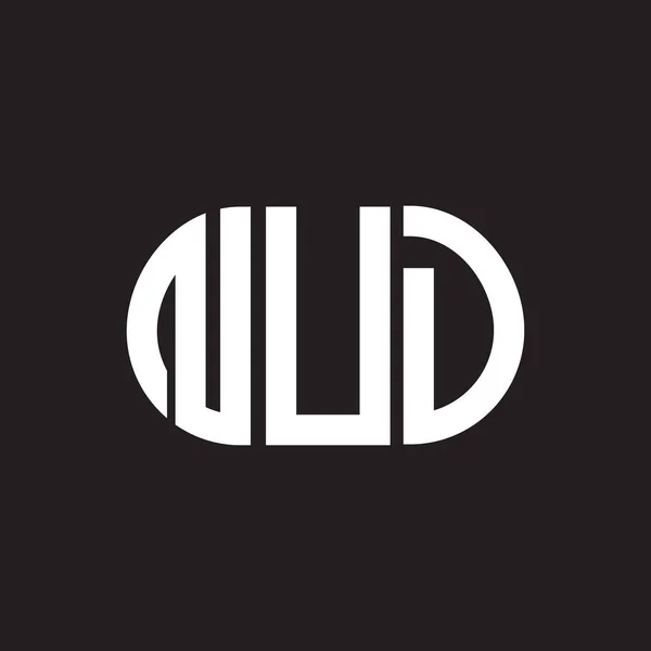 Σχεδιασμός Λογότυπου Γράμματα Nud Μαύρο Φόντο Nud Δημιουργική Αρχικά Γράμμα — Διανυσματικό Αρχείο
