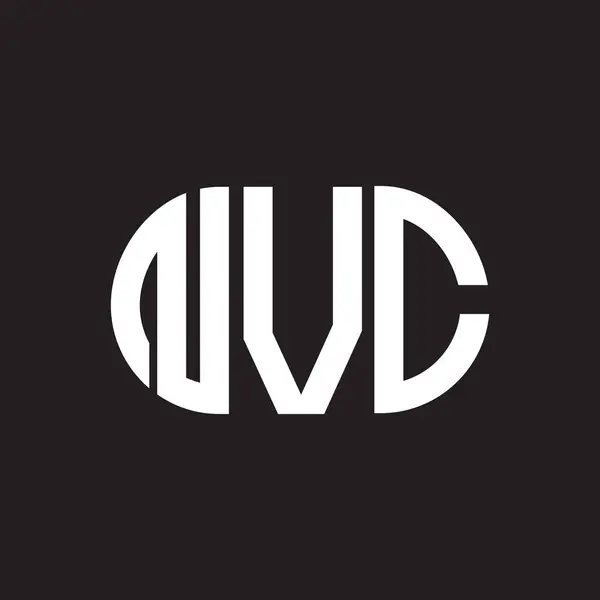 Diseño Del Logotipo Letra Nvc Sobre Fondo Negro Nvc Iniciales — Archivo Imágenes Vectoriales