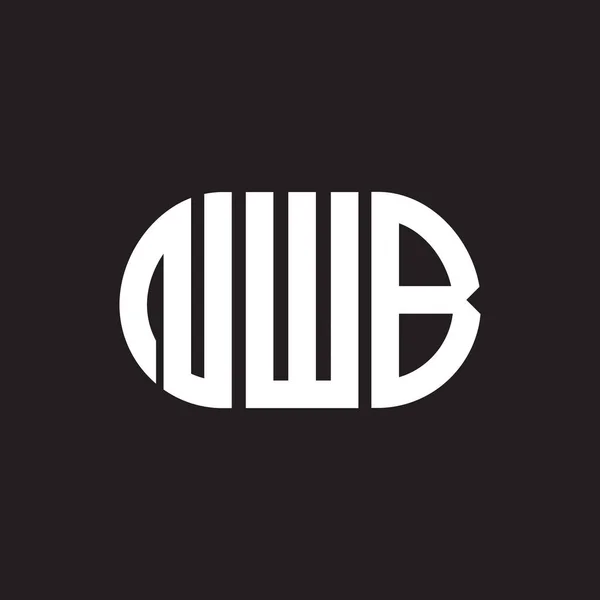 Nwb Letter Logo Design Black Background Nwb Creative Initials Letter — Stock Vector