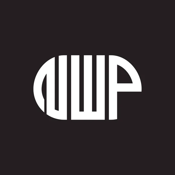 Nwp Design Logotipo Carta Fundo Preto Nwp Iniciais Criativas Conceito —  Vetores de Stock