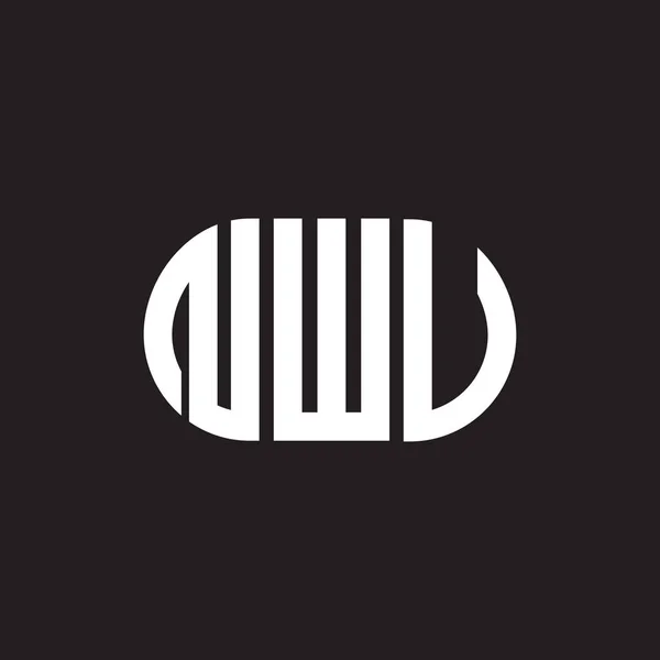 Nwv Písmeno Logo Design Černém Pozadí Nwv Kreativní Iniciály Koncept — Stockový vektor