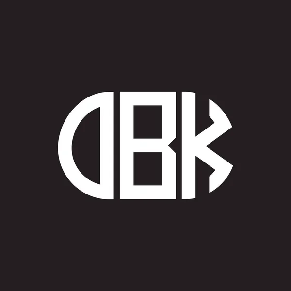 Siyah Arka Planda Obk Harf Logosu Tasarımı Obk Yaratıcı Harflerin — Stok Vektör