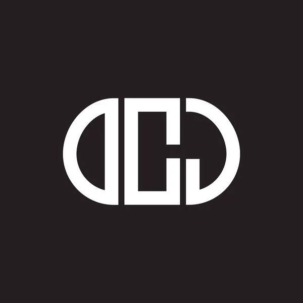 Ocj Schriftzug Logo Design Auf Schwarzem Hintergrund Ocj Kreative Initialen — Stockvektor