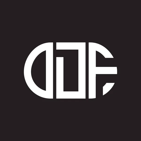 Design Logotipo Carta Odf Fundo Preto Odf Iniciais Criativas Conceito —  Vetores de Stock