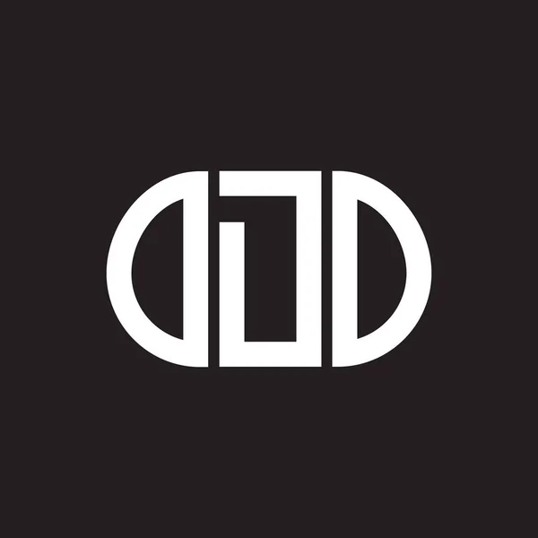 黒を基調としたOdoレターロゴデザイン Odoクリエイティブイニシャルレターロゴコンセプト Odoレターデザイン — ストックベクタ