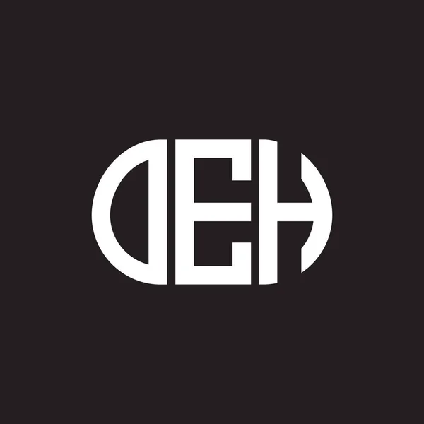 黒を基調としたOehレターロゴデザイン Oehクリエイティブイニシャルレターロゴコンセプト Oeh手紙のデザイン — ストックベクタ