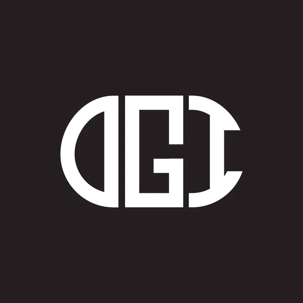 Diseño Del Logotipo Letra Ogi Sobre Fondo Negro Ogi Iniciales — Vector de stock