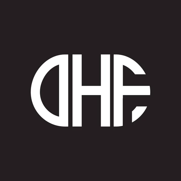 Diseño Del Logotipo Letra Ohf Sobre Fondo Negro Ohf Iniciales — Archivo Imágenes Vectoriales
