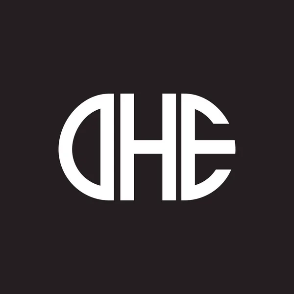 Ohe Lettre Logo Design Sur Fond Noir Ohe Initiales Créatives — Image vectorielle