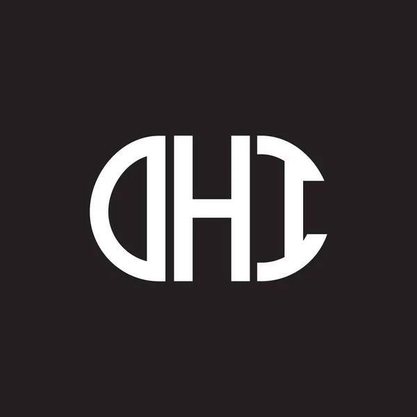 Projekt Logo Litery Ohi Czarnym Tle Kreatywne Inicjały Ohi Koncepcja — Wektor stockowy