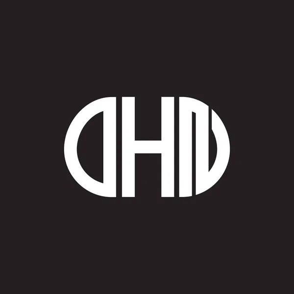 Projekt Logo Litery Ohn Czarnym Tle Kreatywne Inicjały Ohn Koncepcja — Wektor stockowy