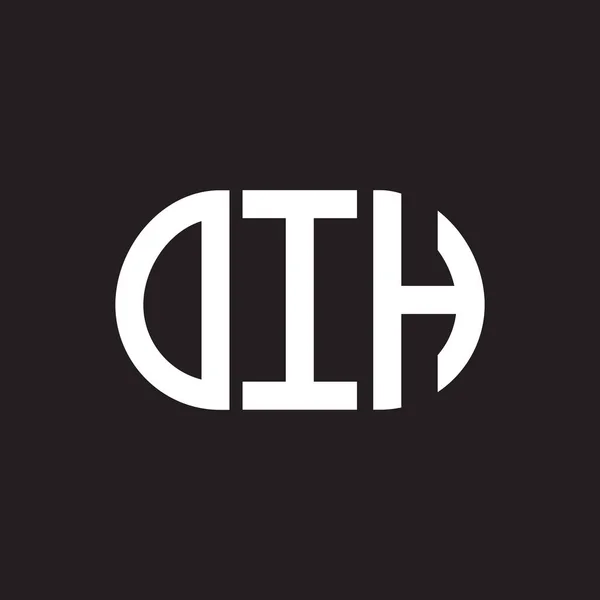 Diseño Del Logotipo Letra Oih Sobre Fondo Negro Oih Iniciales — Archivo Imágenes Vectoriales