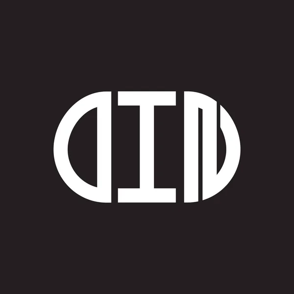 Oin Letter Logo Design Auf Schwarzem Hintergrund Oin Kreative Initialen — Stockvektor