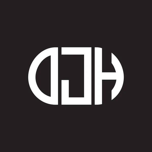 Diseño Del Logotipo Letra Ojh Sobre Fondo Negro Ojh Iniciales — Archivo Imágenes Vectoriales