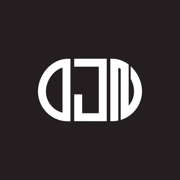 Дизайн Логотипа Ojn Чёрном Фоне Концепция Логотипа Ojn Creative Initials — стоковый вектор
