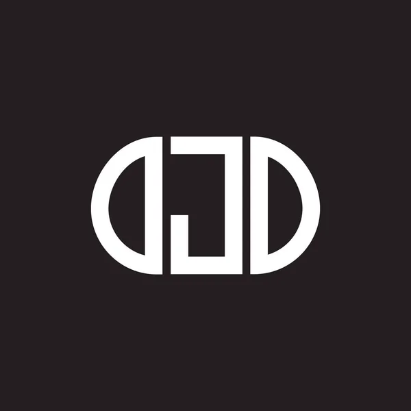 Ojo Letter Logo Design Auf Schwarzem Hintergrund Ojo Kreative Initialen — Stockvektor