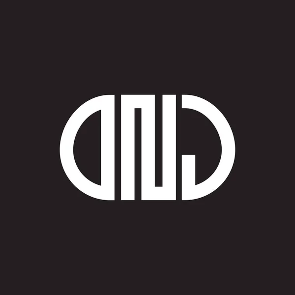 Onj Letter Logo Ontwerp Zwarte Achtergrond Onj Creatieve Initialen Letter — Stockvector