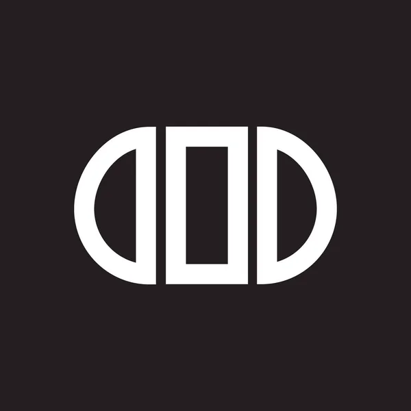 Siyah Arka Planda Oooo Harf Logosu Tasarımı Yaratıcı Harflerin Baş — Stok Vektör