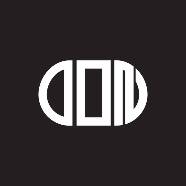 Oon Brev Logotyp Design Svart Bakgrund Oon Kreativa Initialer Brev — Stock vektor
