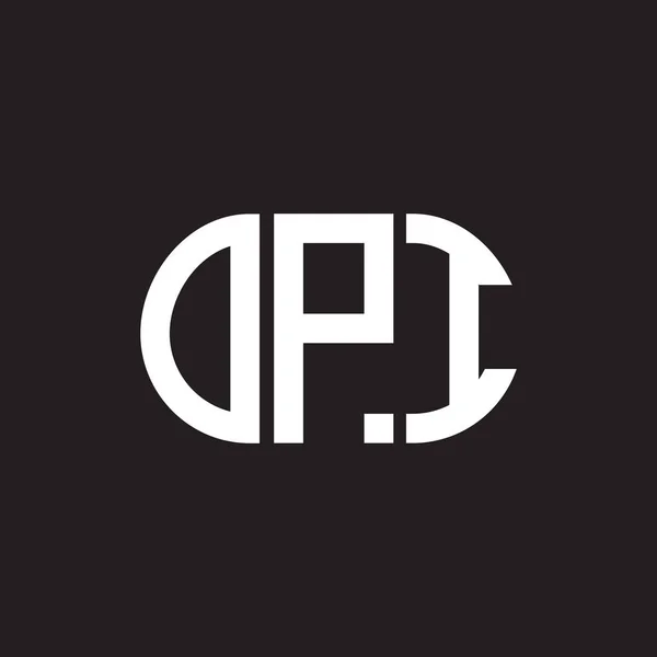 Design Logotipo Carta Opi Fundo Preto Opi Iniciais Criativas Conceito —  Vetores de Stock