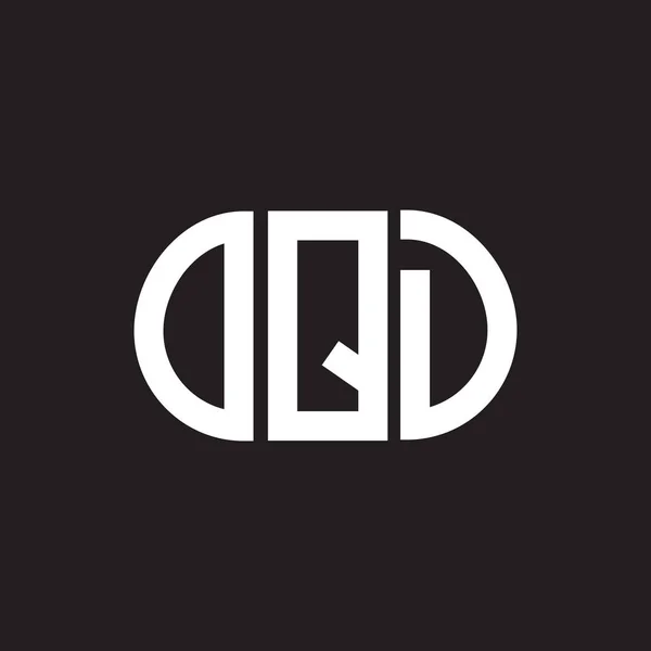 Oqd Betű Logó Design Fekete Háttér Oqd Kreatív Monogram Betű — Stock Vector