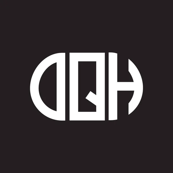 Diseño Del Logotipo Letra Oqh Sobre Fondo Negro Oqh Iniciales — Archivo Imágenes Vectoriales
