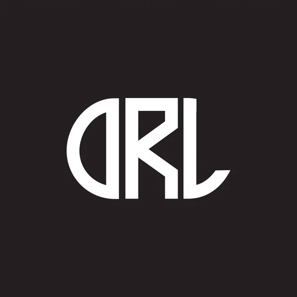 Diseño Del Logotipo Letra Orl Sobre Fondo Negro Orl Iniciales — Vector de stock