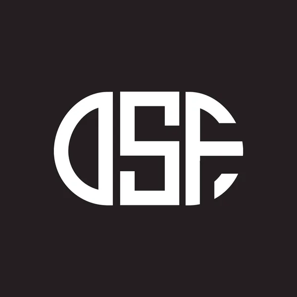 Osf Lettre Logo Design Sur Fond Noir Osf Initiales Créatives — Image vectorielle