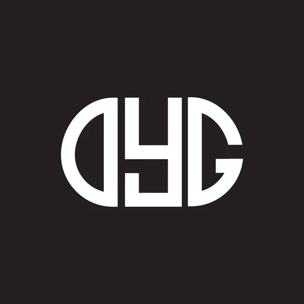 Oyg Letter Logo Design Auf Schwarzem Hintergrund Oyg Kreative Initialen — Stockvektor