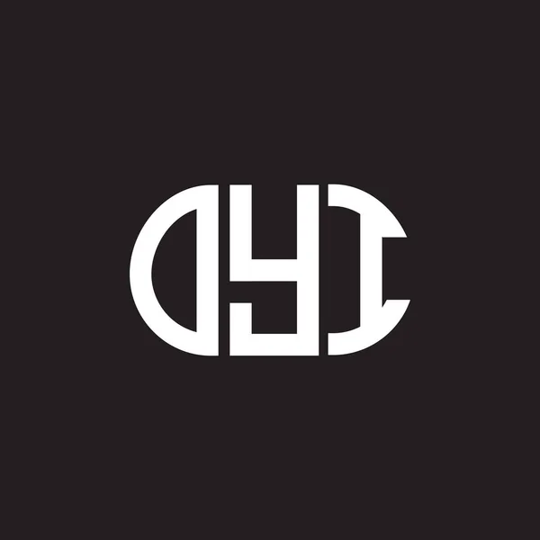 Diseño Del Logotipo Letra Oyi Sobre Fondo Negro Oyi Iniciales — Archivo Imágenes Vectoriales