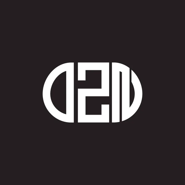 Ozn Letter Logo Design Black Background Ozn Creative Initials Letter — Stock Vector