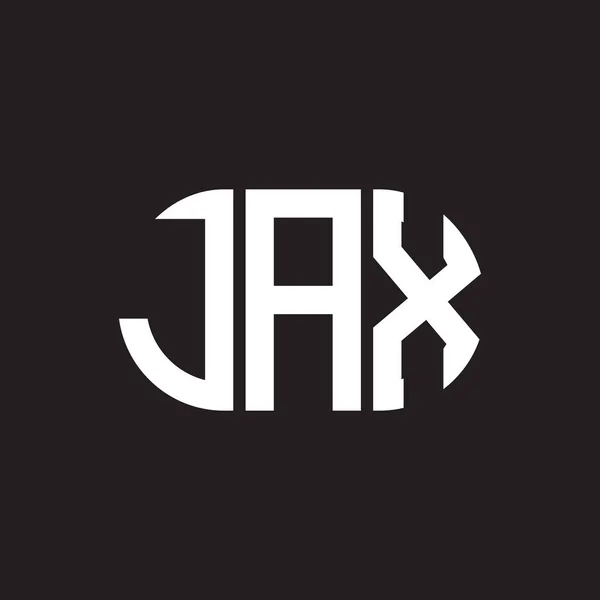 Diseño Del Logotipo Letra Jax Sobre Fondo Negro Jax Iniciales — Vector de stock