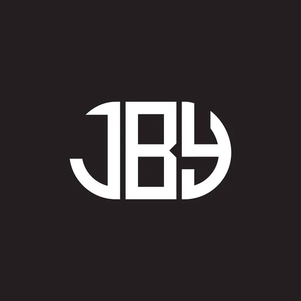 Diseño Del Logotipo Letra Jby Sobre Fondo Negro Concepto Logotipo — Archivo Imágenes Vectoriales