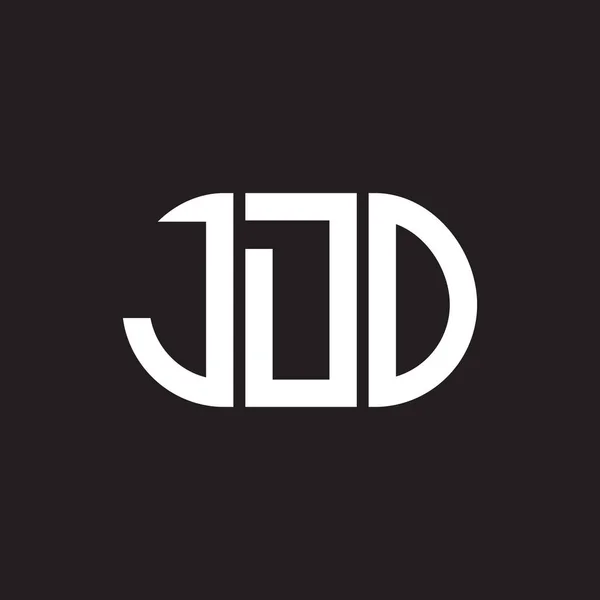 Jdo Letter Logo Design Black Background Jdo Creative Initials Letter — Stock Vector