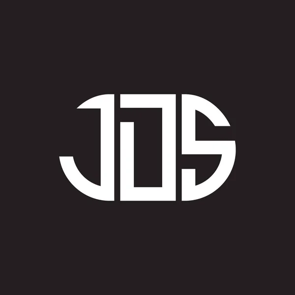 Diseño Del Logotipo Letra Jds Sobre Fondo Negro Jds Iniciales — Archivo Imágenes Vectoriales