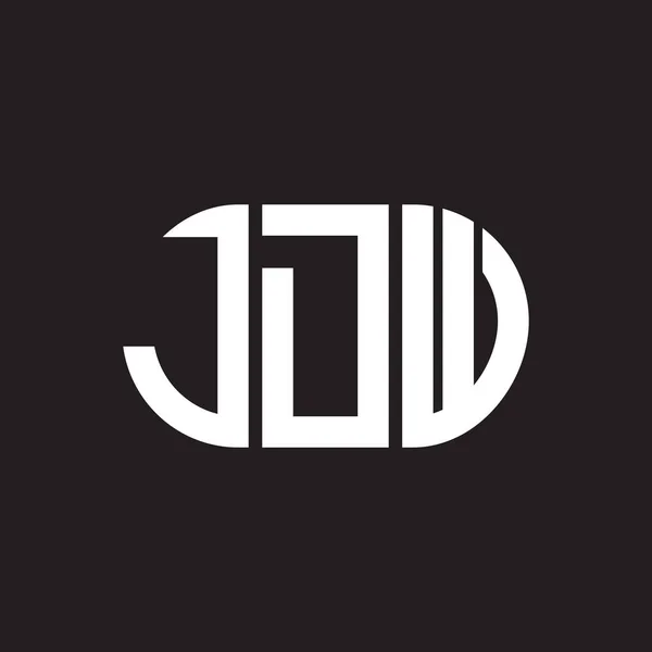 Jdw Letter Logo Design Black Background Jdw Creative Initials Letter — Stock Vector