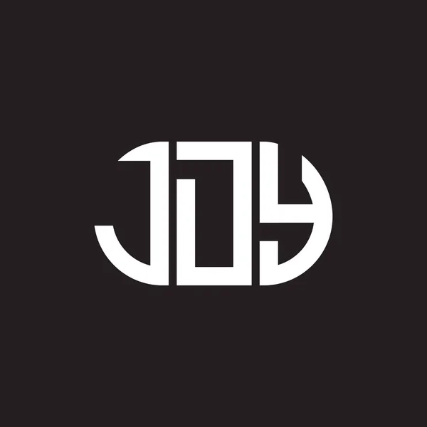 Diseño Del Logotipo Letra Jdy Sobre Fondo Negro Jdy Iniciales — Vector de stock