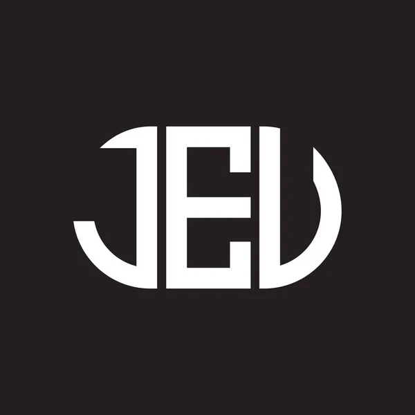 Σχεδιασμός Λογότυπου Γραμμάτων Jev Μαύρο Φόντο Jev Δημιουργικό Πρωτότυπο Γράμμα — Διανυσματικό Αρχείο
