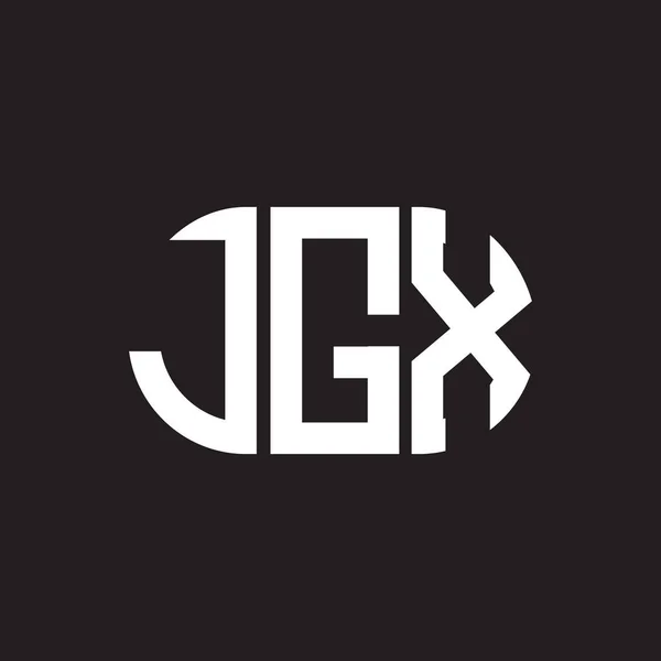 Diseño Del Logotipo Letra Jgx Sobre Fondo Negro Jgx Iniciales — Vector de stock