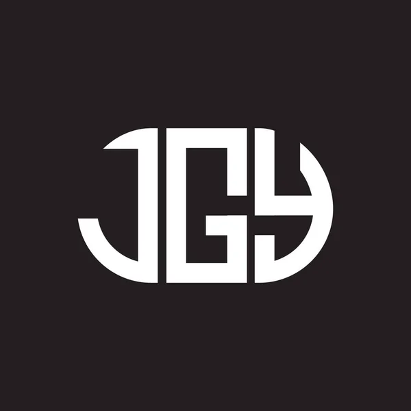 Jgy Design Logotipo Carta Fundo Preto Jgy Iniciais Criativas Conceito — Vetor de Stock