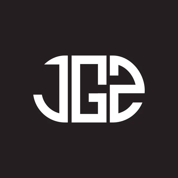 Jgz Letter Logo Design Auf Schwarzem Hintergrund Jgz Kreative Initialen — Stockvektor