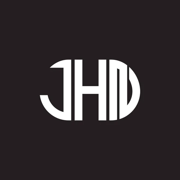 Jhn Brev Logotyp Design Svart Bakgrund Jhn Kreativa Initialer Brev — Stock vektor