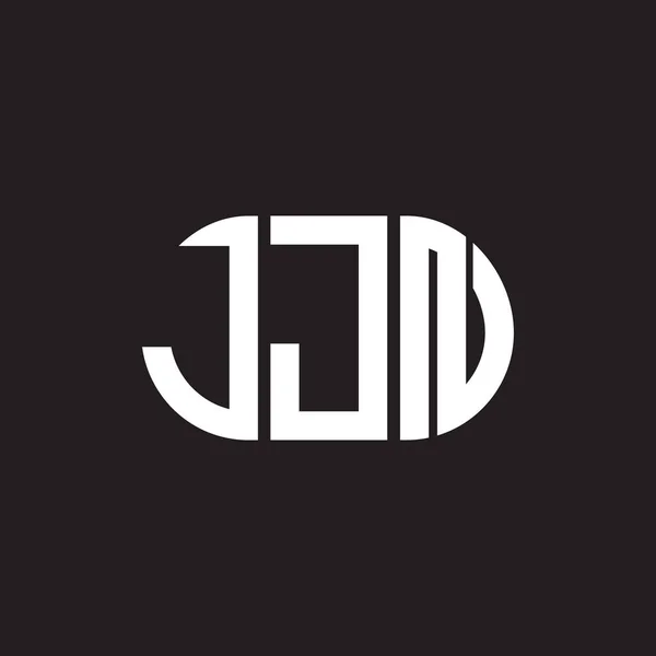 Jjn Letter Logo Design Black Background Jjn Creative Initials Letter — Stock Vector