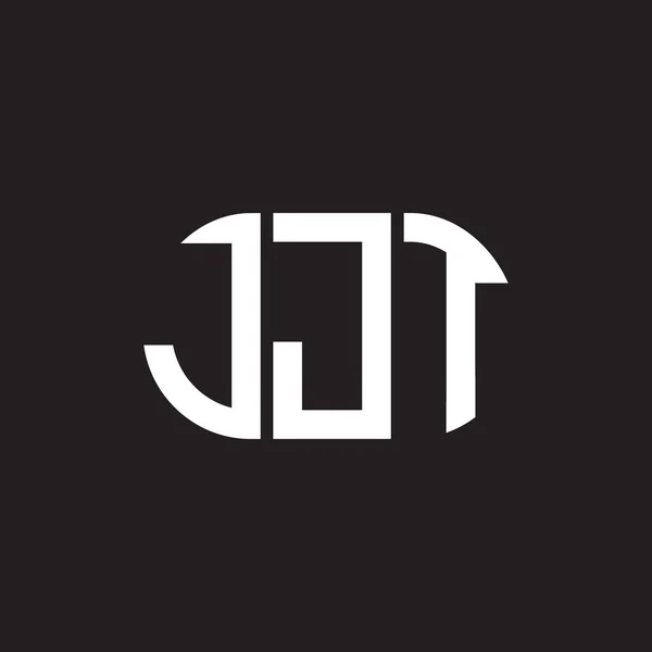 Jjt Letter Logo Design Auf Schwarzem Hintergrund Jjt Kreative Initialen — Stockvektor