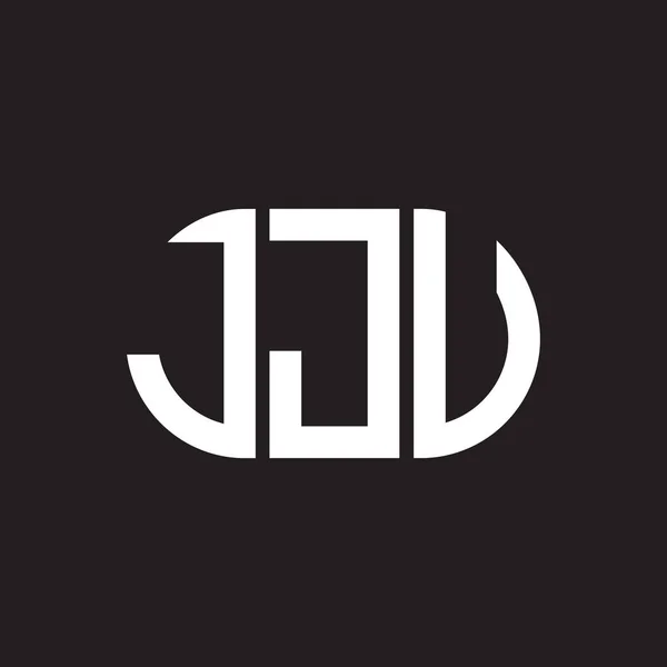 Projekt Logo Litery Jju Czarnym Tle Inicjały Twórcze Jju Koncepcja — Wektor stockowy