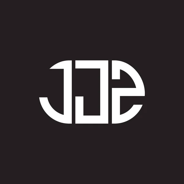 Jjz Buchstabe Logo Design Auf Schwarzem Hintergrund Jjz Kreative Initialen — Stockvektor