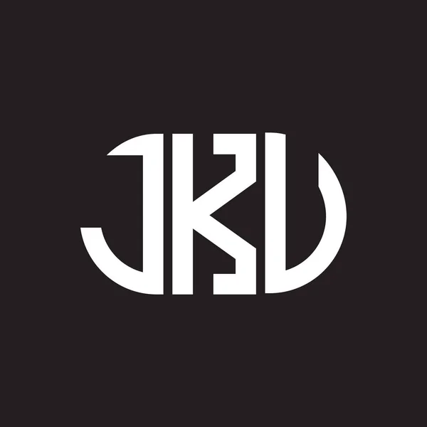 Diseño Del Logotipo Letra Jku Sobre Fondo Negro Jku Iniciales — Archivo Imágenes Vectoriales