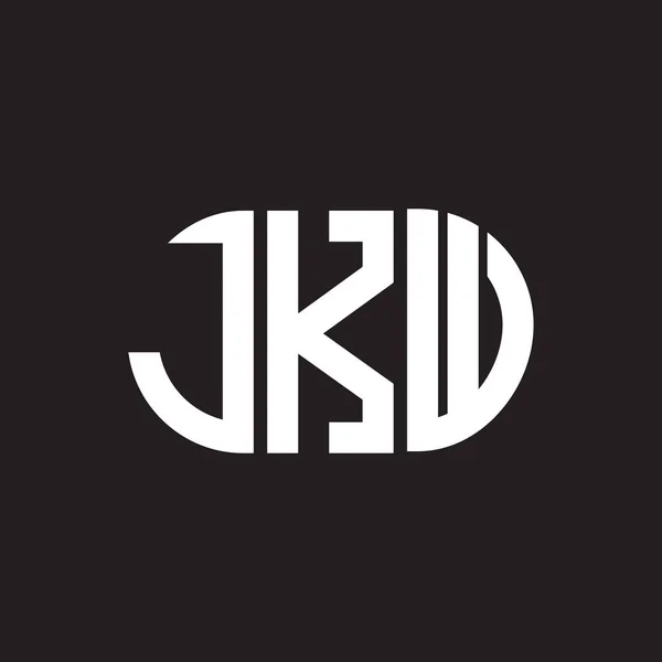 Diseño Del Logotipo Letra Jkw Sobre Fondo Negro Jkw Iniciales — Archivo Imágenes Vectoriales