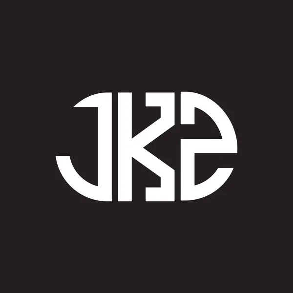 Diseño Del Logotipo Letra Jkz Sobre Fondo Negro Jkz Iniciales — Archivo Imágenes Vectoriales