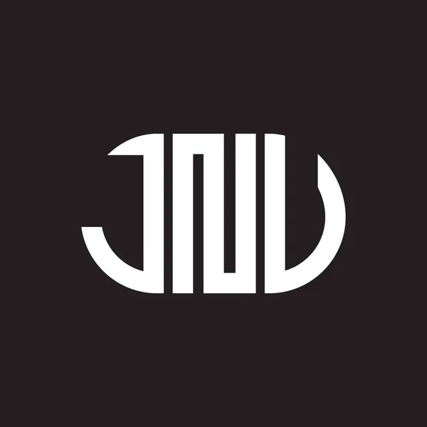 Jnv Дизайн Логотипу Літер Чорному Тлі Творчі Ініціали Jnv Мають — стоковий вектор